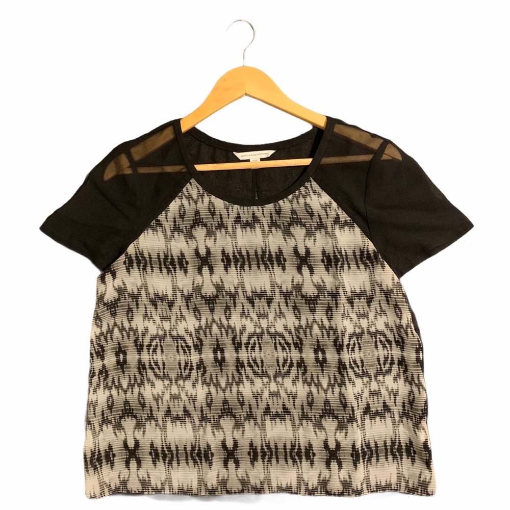 Patterned Top With A Sheer Back - image 1